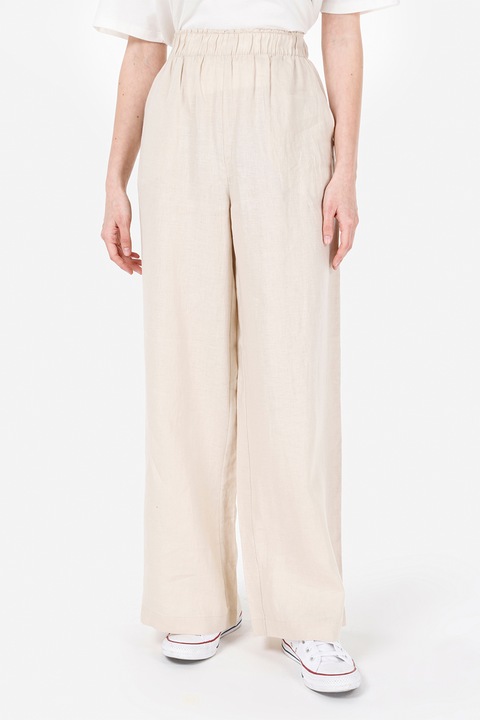COLIN'S, Pantaloni ampli cu talie elastica, Bej deschis