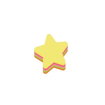 Foi pentru notite, ProCart, in forma de stea, multicolore Foi pentru notite, ProCart, in forma de stea, multicolore
