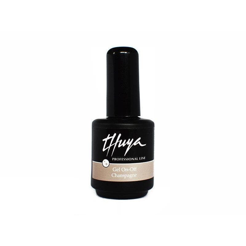 Oja semipermanenta Thuya Gel On-Off sampanie, 14 ml