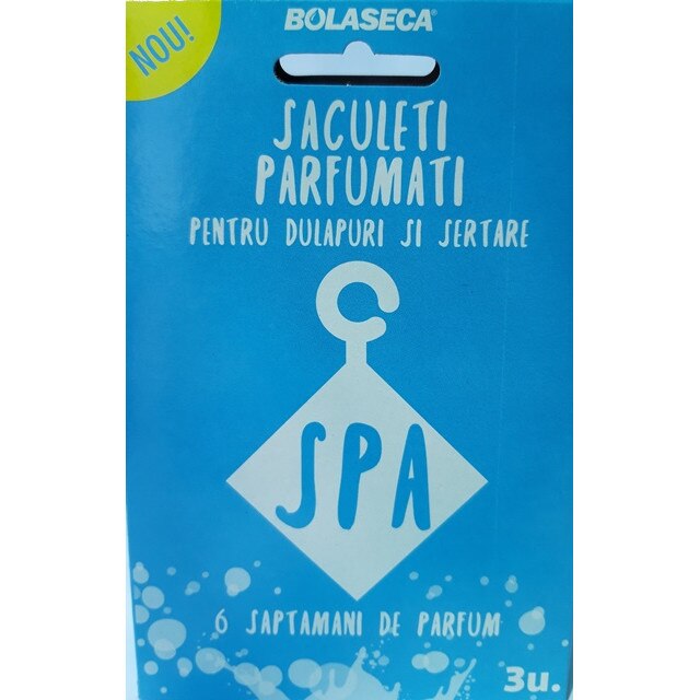 Saculet parfumat Spa cu agatatoare BOLASECA 3buc/set