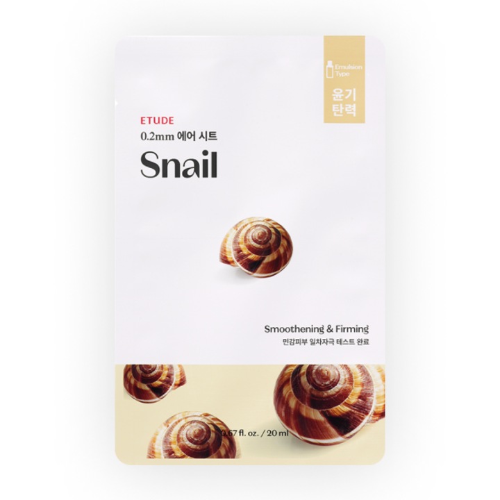 Masca de fata Etude mucina de melc Therapy Air Mask, 20ml, 0.2mm
