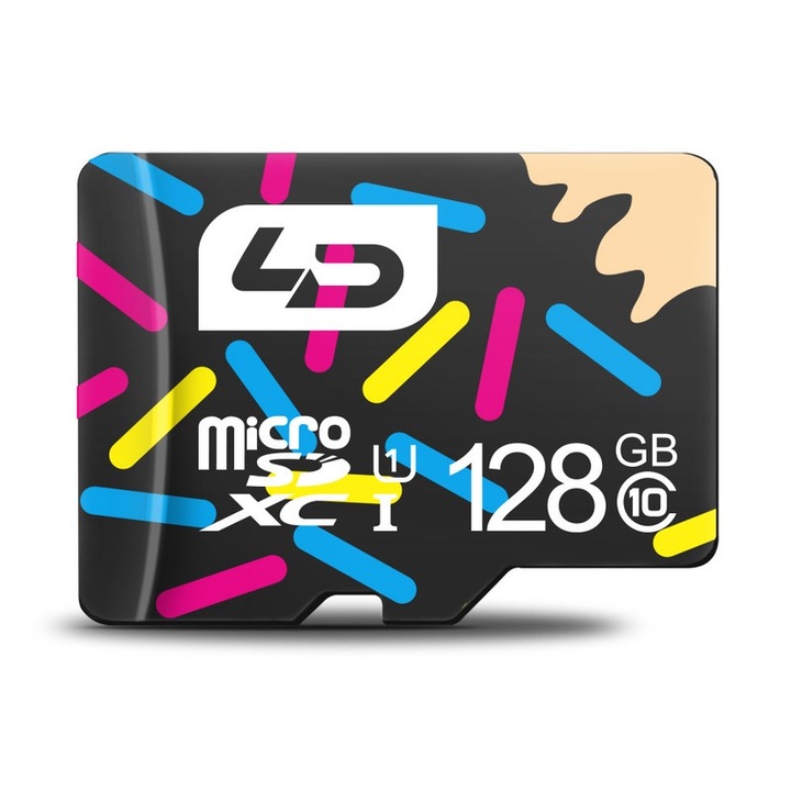 microSD 3.0 kártya, LD, 128 GB kapacitás, 10-es sebességosztály, UHS, TF adapterrel