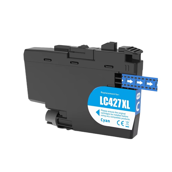 Kompatibilis tintapatron Brother LC-427XL cián, 5000 oldal, 51 ml. Brother HL-J6010DW, MFC-J5955DW, MFC-J6955DW, MFC-J6957DW, MFC-J6959DW