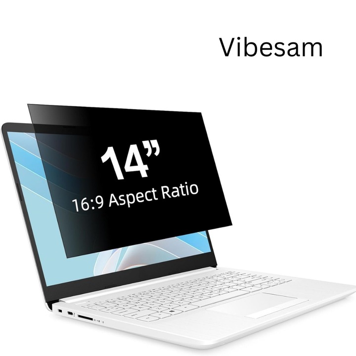 Filtru de confidentialitate pentru monitor,14 inch, dimensiuni 310x175 mm, Reducerea luminii albastre, Transparenta ridicata, Rezistent la murdarie, Aprotective UV, Anti-zgaraieturi, Anti-amprenta