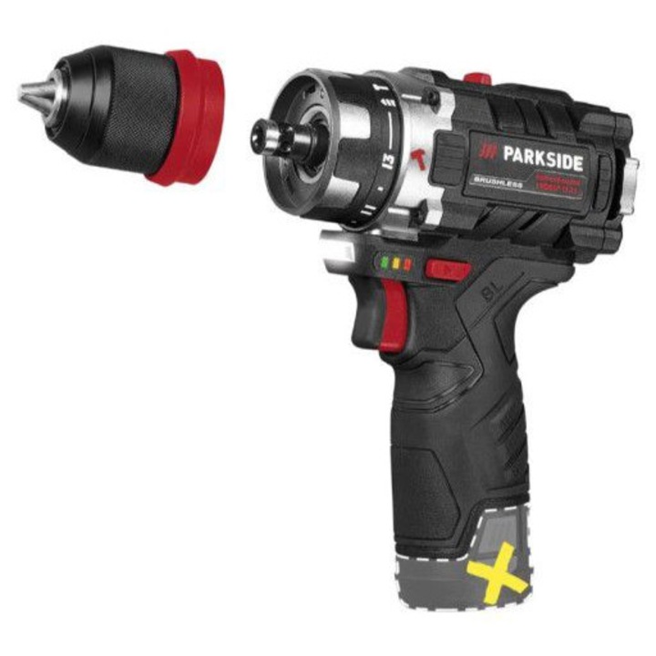 Masina de insurubat si gaurit 12V Parkside PSBSAP 12 A1, cu percutie, fara acumulator si incarcator