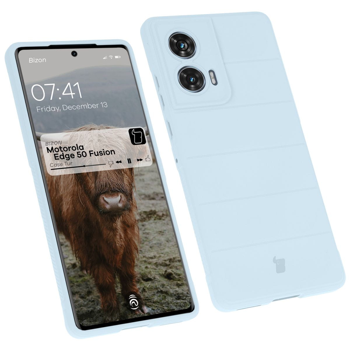 Husa Bizon Case Tur pentru Motorola Edge 50 Fusion, albastru deschis