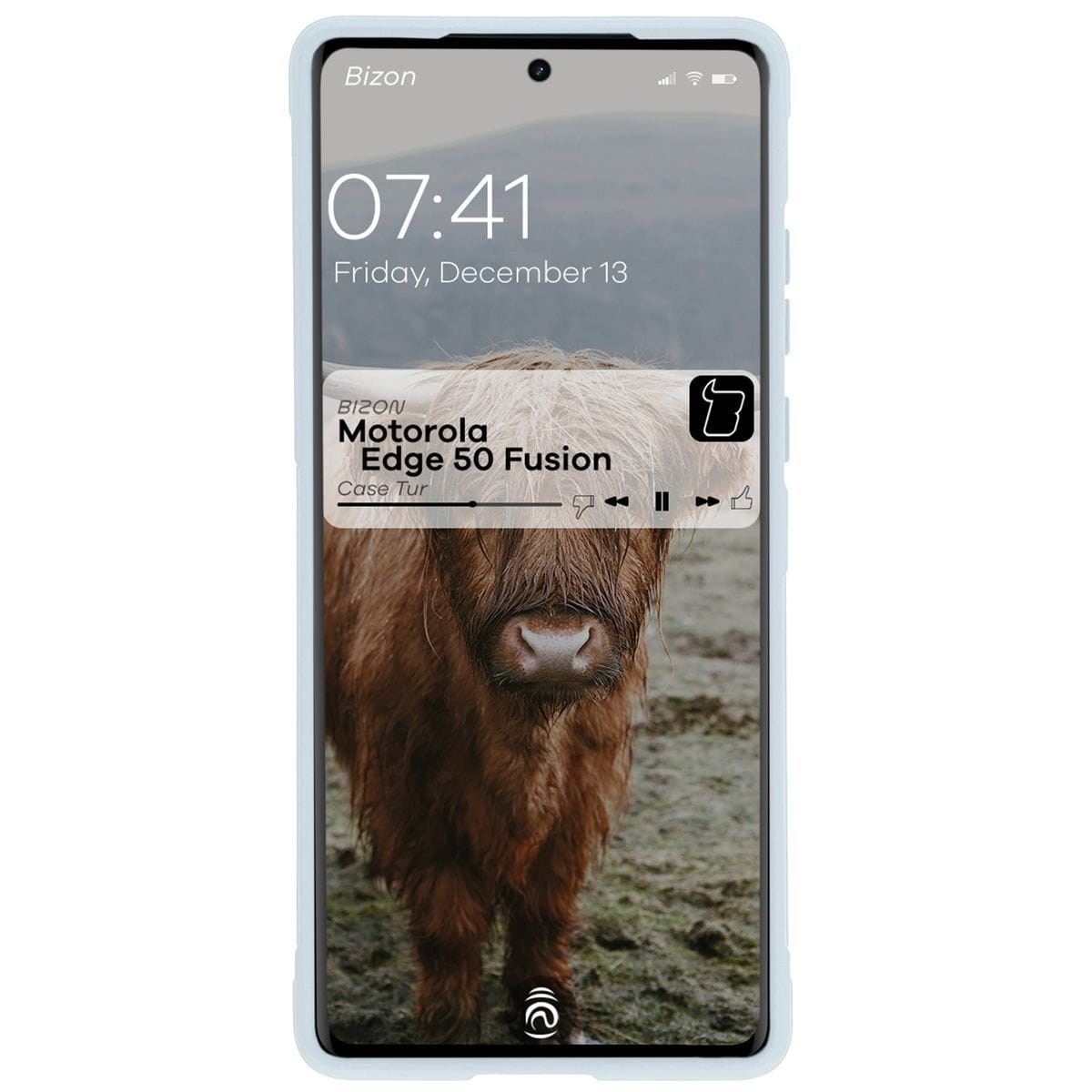 Husa Bizon Case Tur pentru Motorola Edge 50 Fusion, albastru deschis