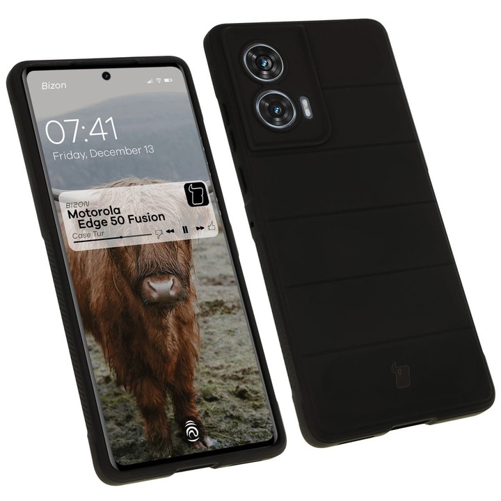 Калъф, Bizon Case Tur, Motorola Edge 50 Fusion, Черно