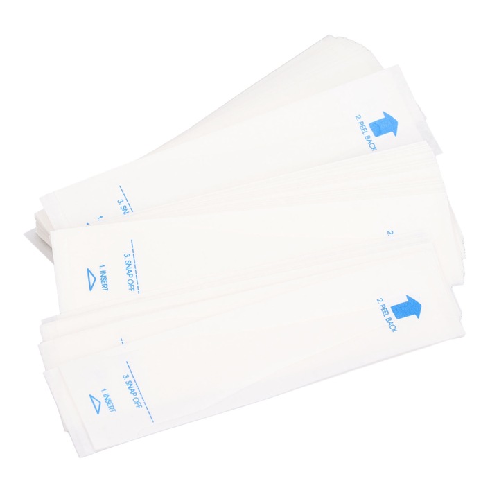 Set 100 buc. Huse pentru sonda pentru termometru, cu folie PE, maneci pentru termometru din hartie pentru acasa, spital, calatorii, Enforose