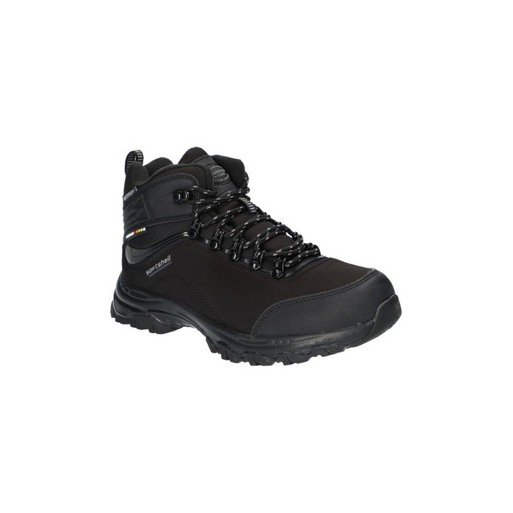 Ghete trekking barbati, American Club, Wt5524, Material Softshell, Impermeabile de Membrana Tripletex, Izolati cu fleece, Siret, Negru, 41