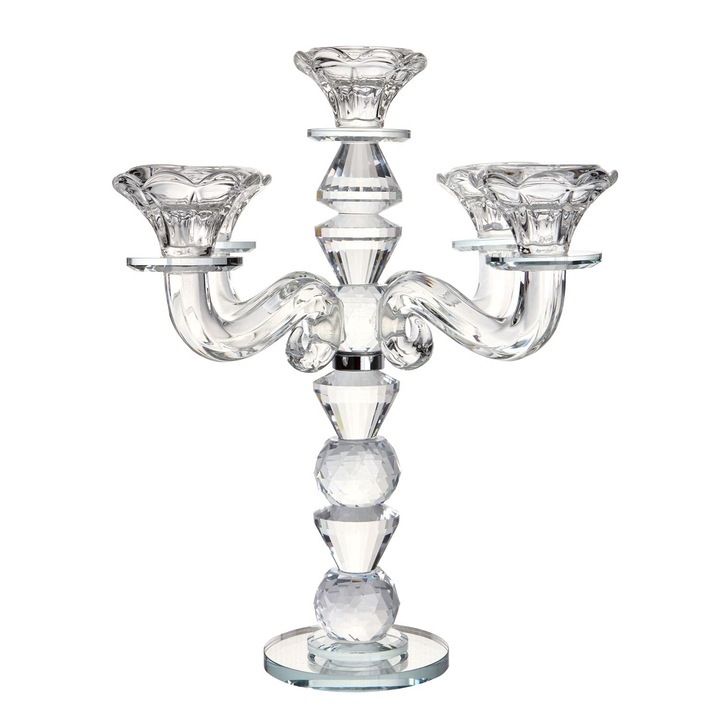 Стъклен свещник за 5 свещи "Gratie"