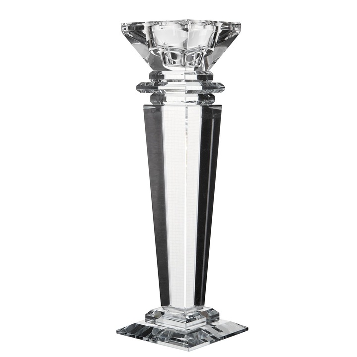 Стъклен свещник за 1 свещ "Wow".