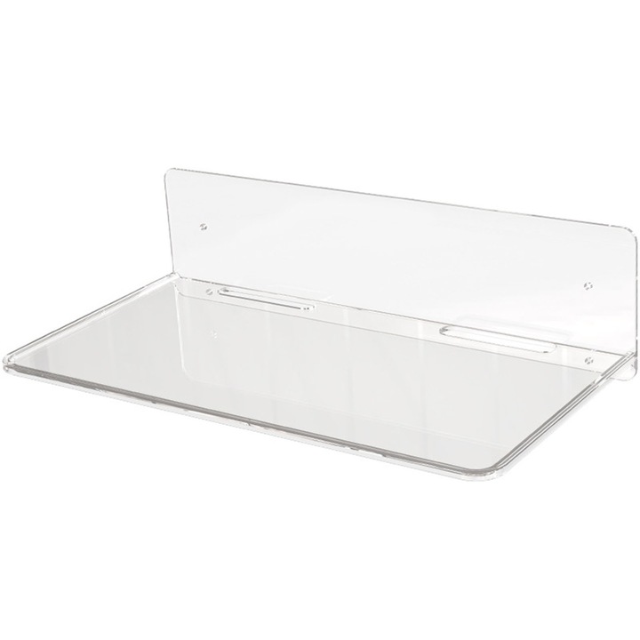 Стенен рафт Longziming, прозрачен, семпъл дизайн, голяма товароносимост, за камери и безжични телефони