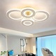 Lustra LED, telecomanda inclusa, aurie, rotunda, 186W, trei tipuri de lumina, calda, neutra si rece, intensitate reglabila + RGB, 58x39x14cm, clasa protectie IP21, montaj tavan