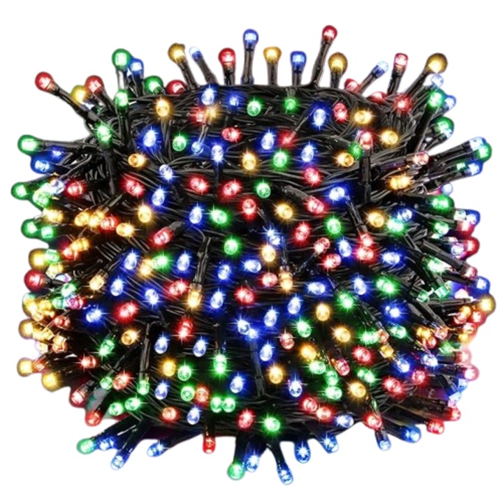 Instalatie pentru Pomul de Craciun Tip Sir Interconectabil 200 LED 16m Multicolor