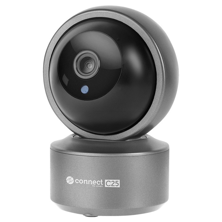 Camera IP de interior Wi-Fi KRUGER&MATZ, 5MP 2K+, infrarosu 10m, Slot microSD, USB-C, Microfon, Difuzor - KM2216