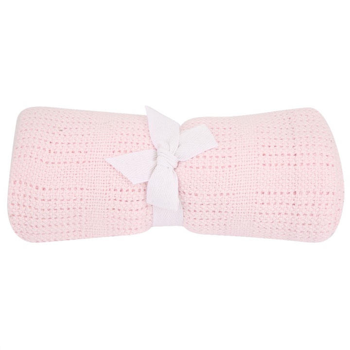 Patura de dormit din bumbac pentru nou-nascut, 70x90 cm, prosop de baie moale pentru sugari (roz)
