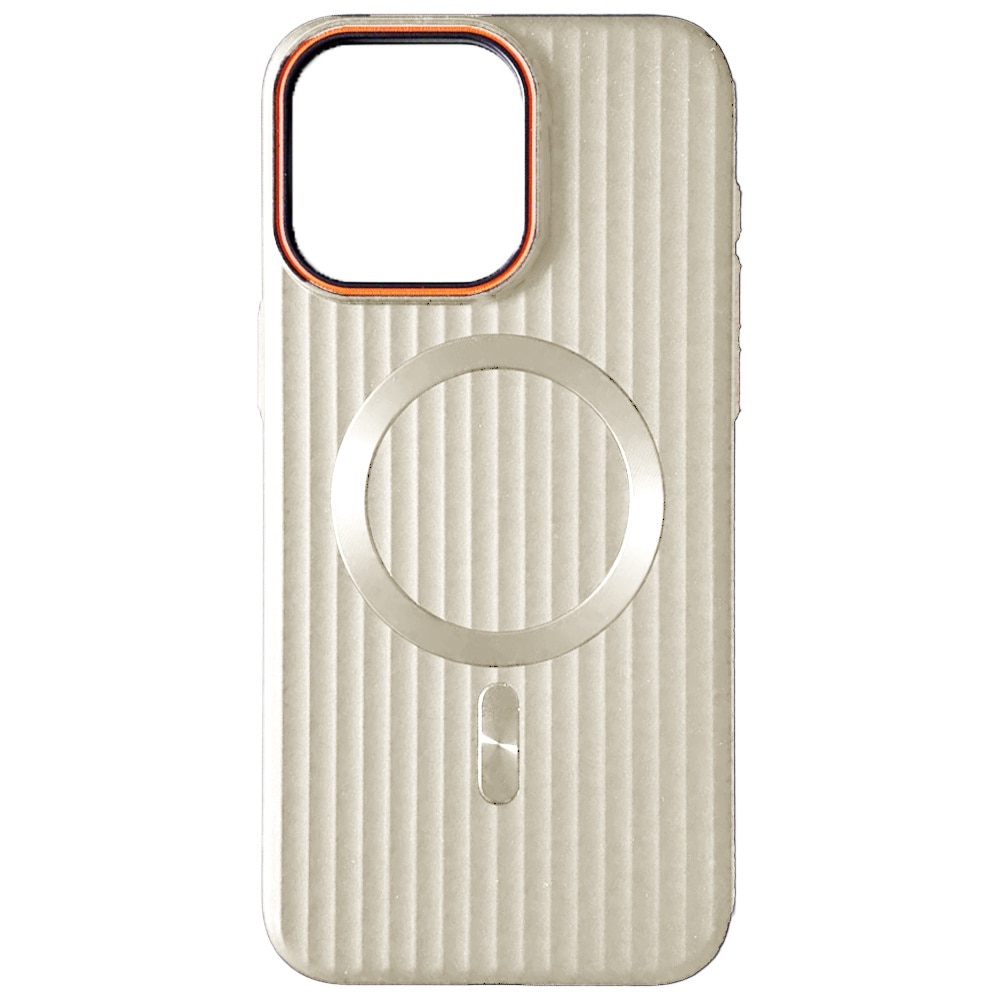 Husa GripGuard pentru Apple iPhone 16 Pro Max, Finisaj Mat Metalizat, Incarcare de tip MagSafe, Policarbonat, Aderenta, Anti-Alunecare, Anti-Amprente, Ultra-Subtire, Protectie Anti-Soc, Protectie Margini, Ivory