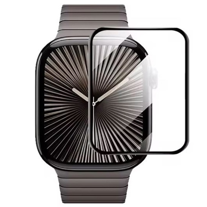 Протектор за Apple Watch Series 10, пълен размер, извити ръбове, прозрачен, Apple Watch 42 mm Series 10