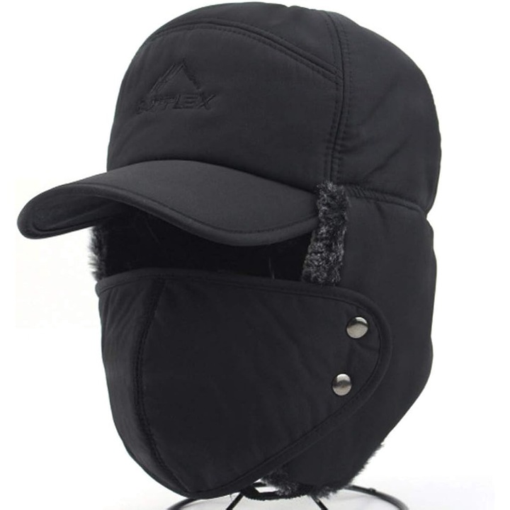 Unisex téli sapka, fekete, 56-60cm, vízálló és szélálló