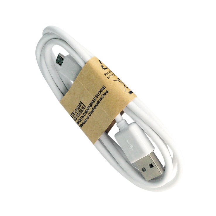 Cablu date USB-microUSB, alb, 0.90m