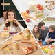 Set 4 Recipiente Depozitare Alimente, Hggzeg, 650ml, Etans, Cu capac bambus si lingurita bambus, Etichete, Sunt usor de spalat si durabile, Pentru bomboane, fasole, fructe uscate, cereale, Sticla, 8.5x12cm, Transparent