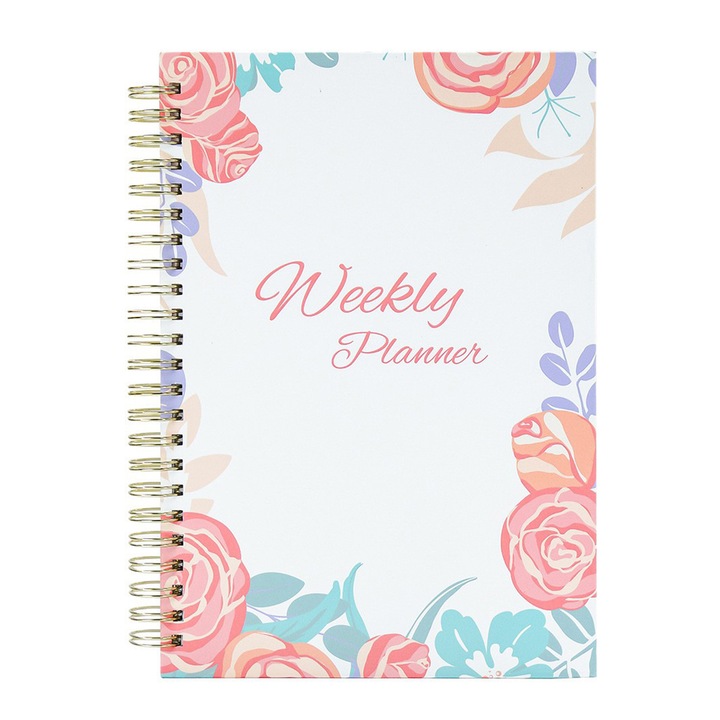 A5 Enforose füzet, 2025-ös tervező, műbőr borítás, 21x14.8cm, többszínű