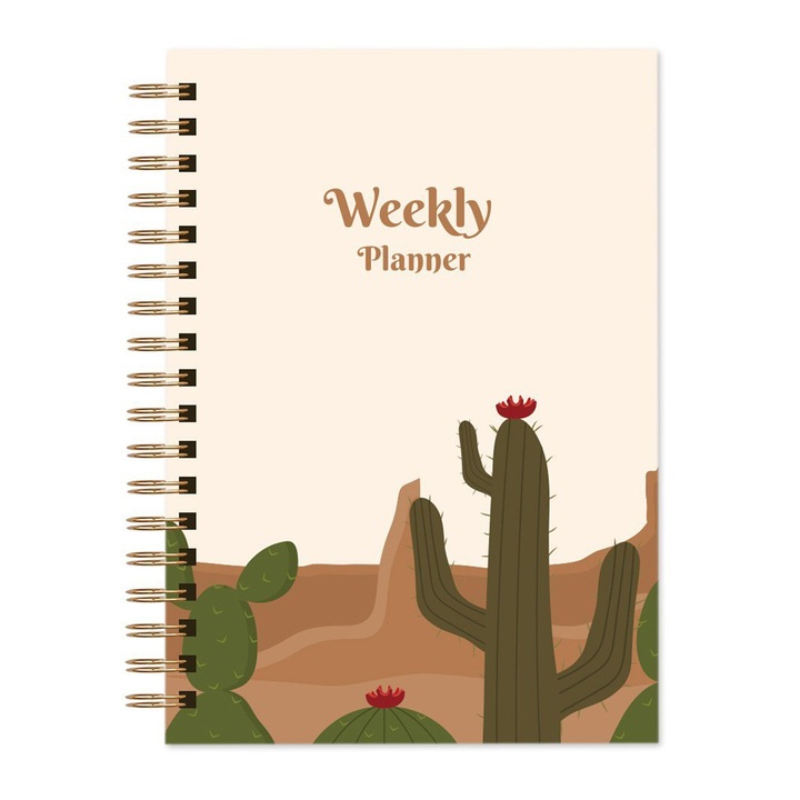 A5 Enforose füzet, 2025-ös tervező, többszínű, 21x14.8cm, 1 db-os készlet.