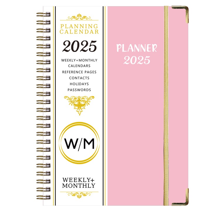 Agenda 2025, Enforose, planificare saptamanala si lunara, multicolor, 21.7x15.8cm