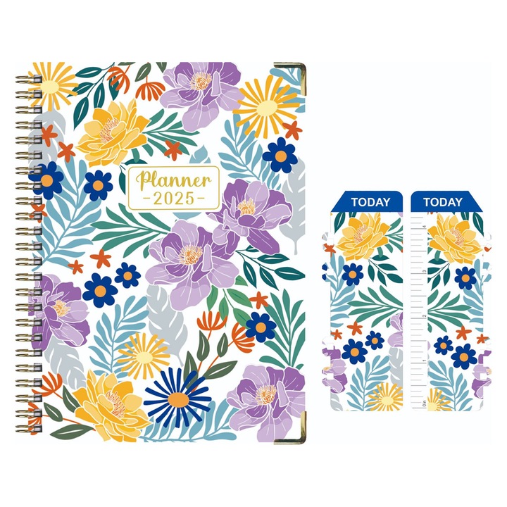 Agenda 2025, Enforose, planificare saptamanala si lunara, multicolor, 21.7x15.8cm