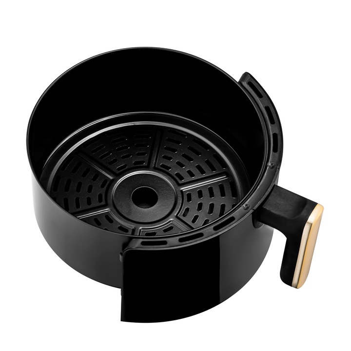 Friteuza cu aer cald, Deliny CHEF, Capacitate 5 Kg, 1400 W, Negru
