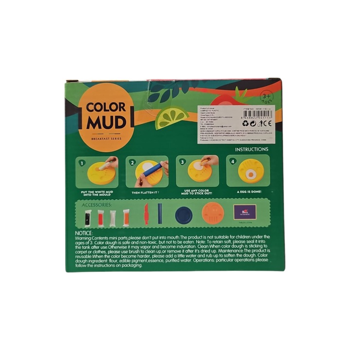 Set de joaca creativ Plastilina Modelatoare, Mic Dejun