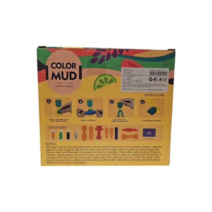 Set de joaca creativ Plastilina Modelatoare, Ice Cream