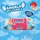 Мокри кърпички Angels Baby, 5 опаковки x 72, 360 бр., големи 16x19 см, ултракомпактни