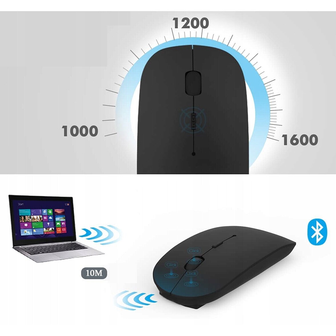 Set tastatura si mouse, Novaza Tech, mouse ergonomic, tastatura slim ...