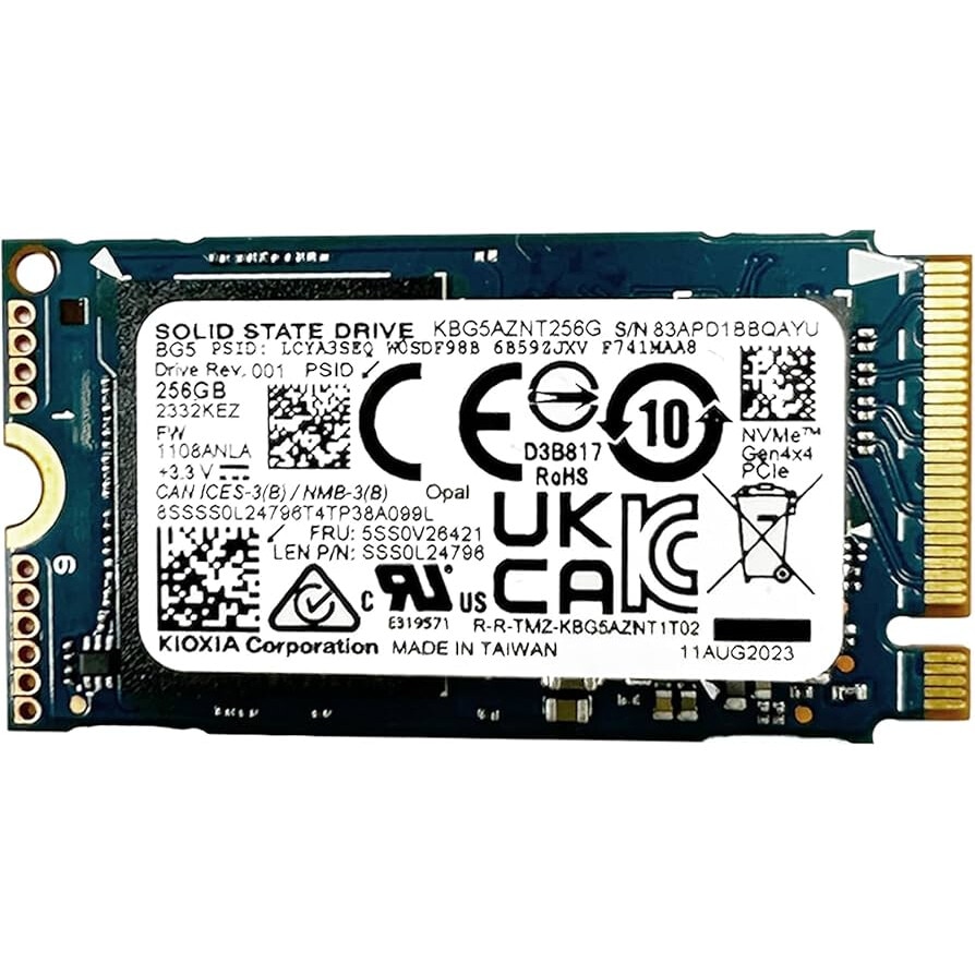 SSD Kioxia BG5 256Gb NVMe PCIe Gen4 x4 M.2 2242 (KBG5AZNT256G