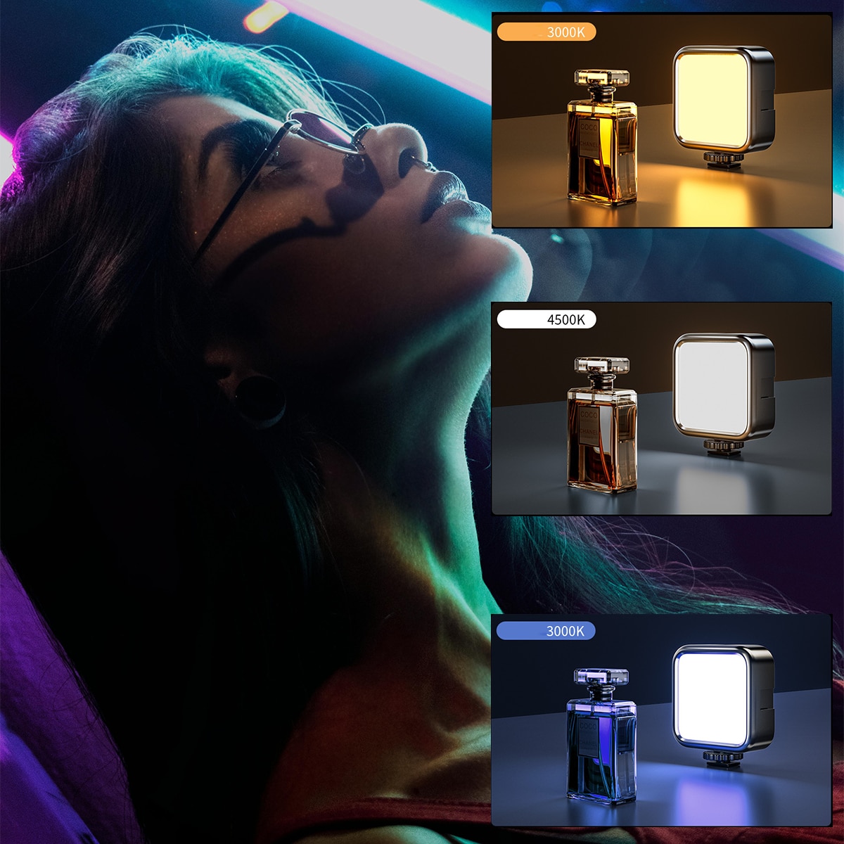 Lumina video LED, kit de iluminare pentru conferinte video, panou de ...
