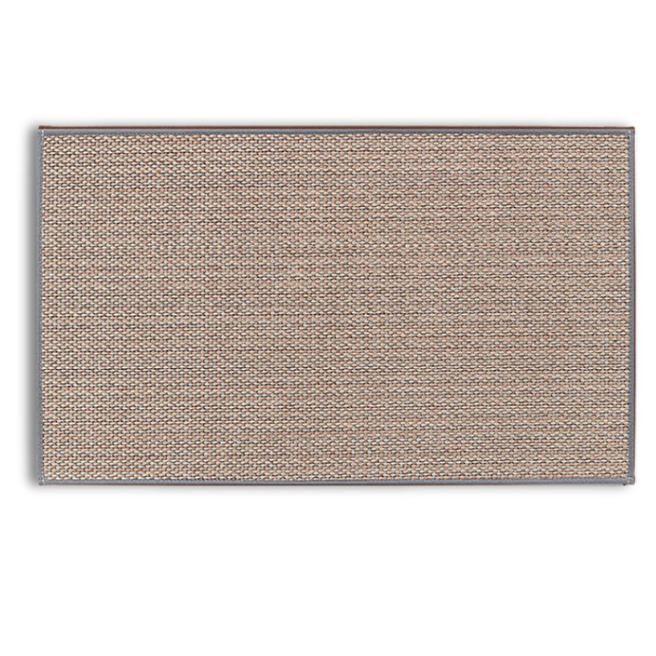 Covoras pentru intrare si exterior Jaskus®, aspect in/iuta, cu suport antiderapant din cauciuc si ultra absorbant, 44x75 cm, Gri