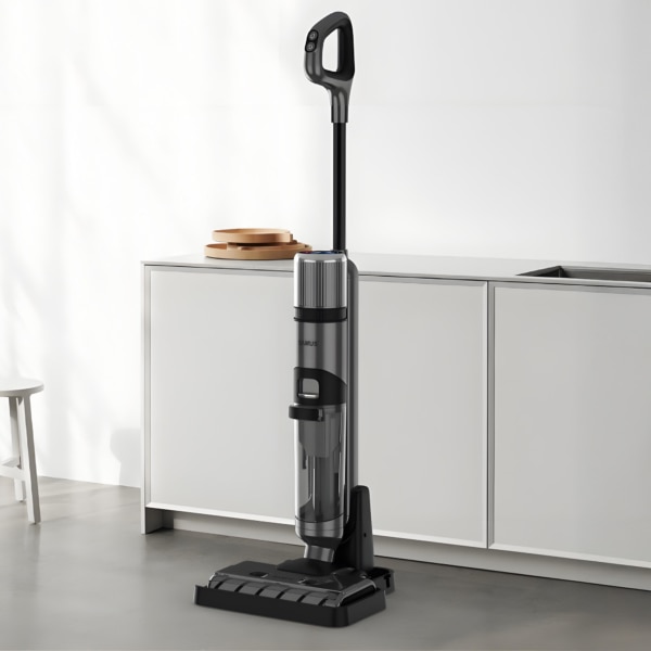 Aspirator multifunctional vertical fara fir Samus Smart Cleaner Pro, 230W, Afisaj LED cu functii, 2 trepte de putere (Standard / Max), Putere de aspirare ≤ 13000 pa (35 W), Gri