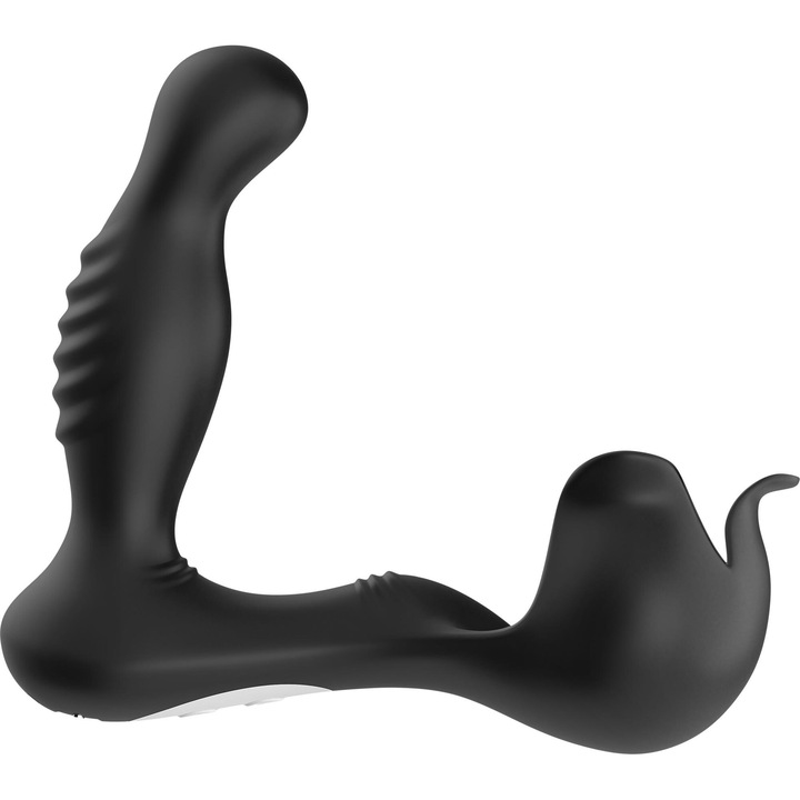 Boss sorozat, vibrátorok, térhatású fekete, prosztata masszírozó - 9 vibrációs mód, vízálló, orvosi szilikon, intenzív érzés, USB