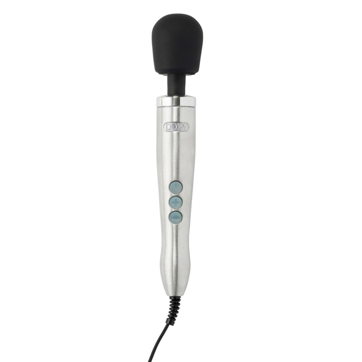 Stimulator Doxy, metal, cap din silicon, vibratii ajustabile