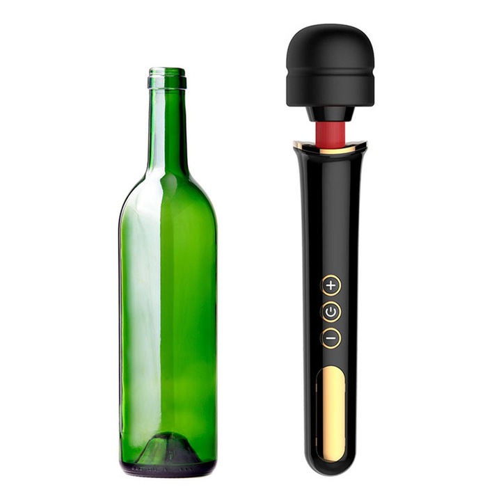 Масажор Boss Series, USB, 10 Функции, Ергономична дръжка, Черен