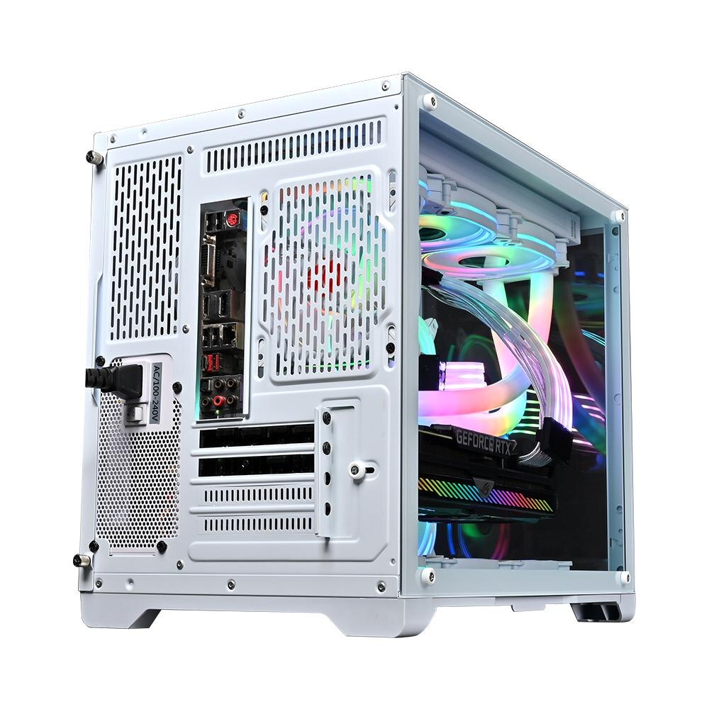 Megaview Kit 1STPLAYER Megaview MV6 játéktok, Cube Tower, M-ATX/Mini-ITX, ARGB fehér ...