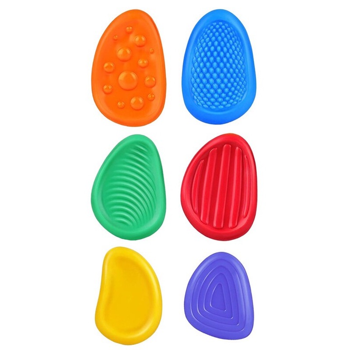 OEM 6 db-os Fidget Sensory Stone játék készlet gyerekeknek, texturált, stresszoldó, többszínű