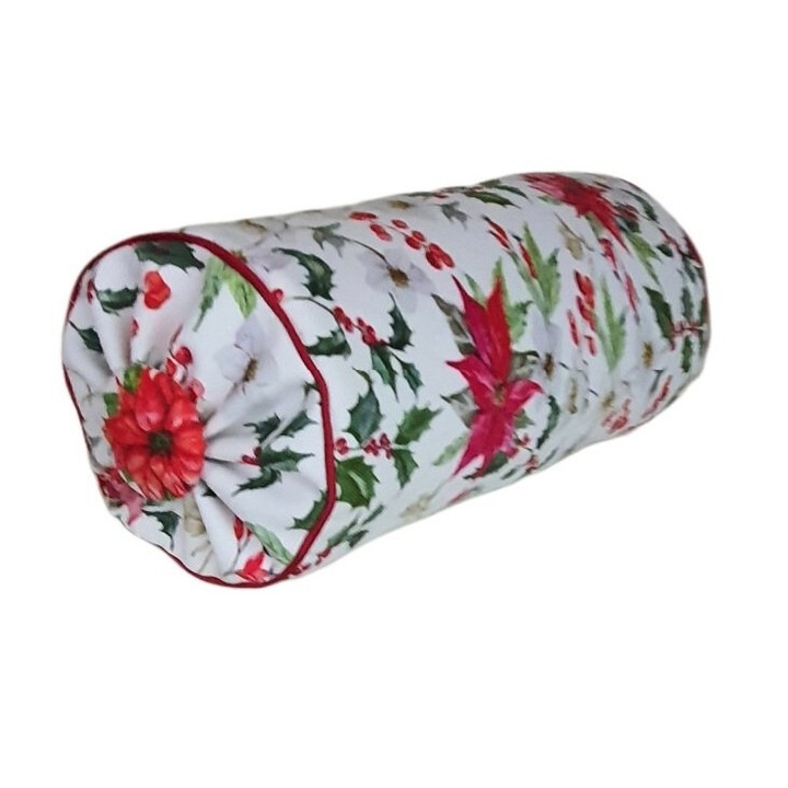 Perna decorativa cilindrica, bumbac, 15 x 40 cm, multicolor