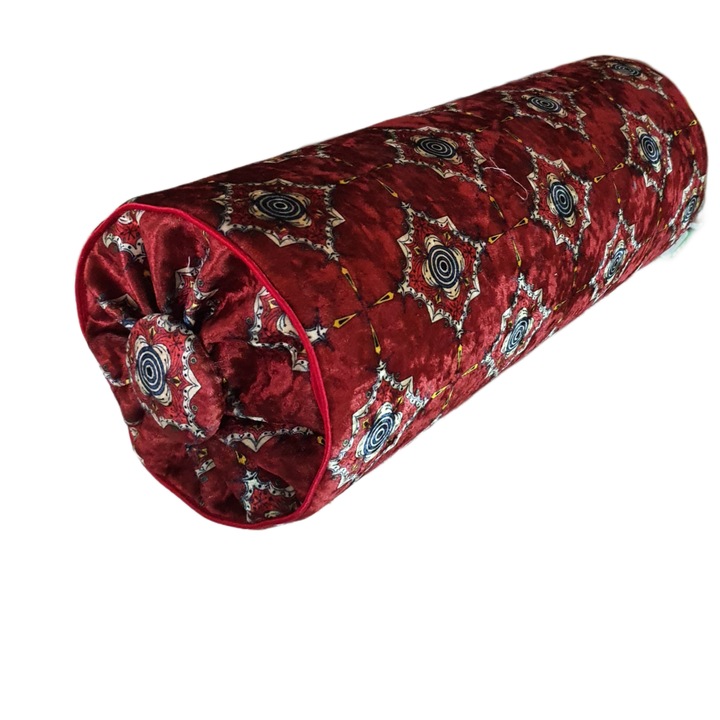 Perna decorativa, crush velvet, rosie, 15x40cm