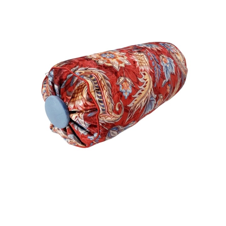 Perna decorativa, rosie si alba, 15x40 cm