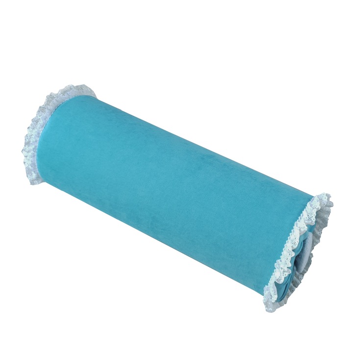 Perne decorative, W13, welur, culoare uniforma, 41x16cm