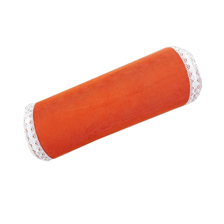 Perna decorativa, 41x16cm, culoare uniforma, cu detalii decorative