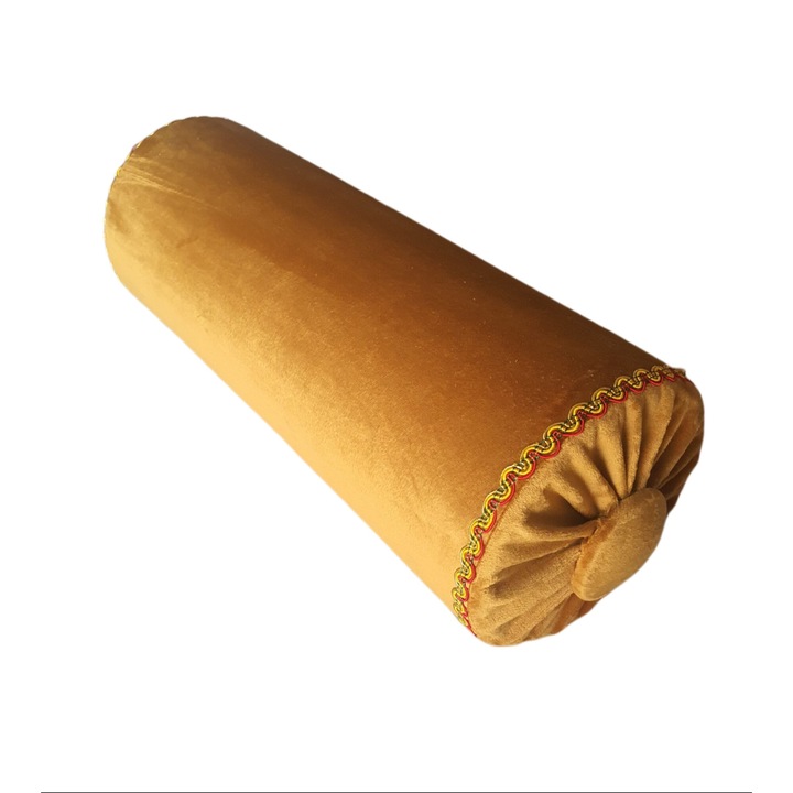 Perna decorativa, mustar/auriu, 15x40cm